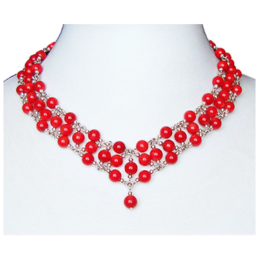 CP041B collar coral bamb&uacute;